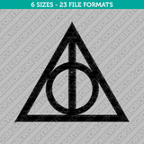 Deathly Hallows Symbol Embroidery Design - 6 Sizes - INSTANT DOWNLOAD 