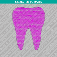 Dentist Tooth Embroidery Design