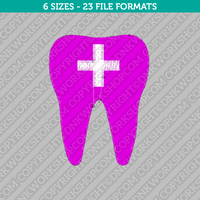 Dentist Tooth Embroidery Design - 6 Sizes - INSTANT DOWNLOAD 