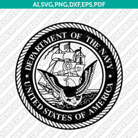 United States Department of the Navy SVG Cut File Cricut Vector Sticker Decal Silhouette Cameo Dxf PNG Eps
