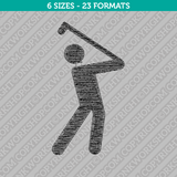 Golf Embroidery Design 