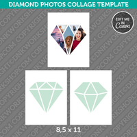 Diamond Photo Collage Template Canva