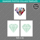 Diamond Photo Collage Template Canva