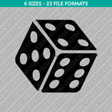 Dice Cube Embroidery Design - 6 Sizes - INSTANT DOWNLOAD