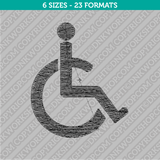 Disabled Wheelchair Symbol Embroidery Design