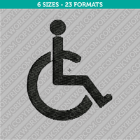 Disabled Wheelchair Symbol Embroidery Design