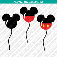 Mickey Minnie Balloons Birthday Party SVG Vector Cricut Cut File Clipart Png Eps Dxf