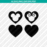 Disney Mickey Minnie Mouse Earring Template SVG Laser Cut File Cricut Vector Silhouette Cameo Dxf PNG Eps