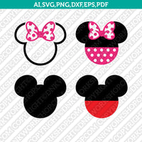 20 Disney Mickey Mouse Minnie Mouse SVG Cut File Vector Cricut Silhouette Cameo Clipart Png Dxf Eps