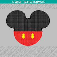 Disney Mickey Mouse Head Pants Embroidery Design