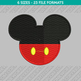 Disney Mickey Mouse Head Pants Embroidery Design