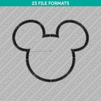 Disney Mickey Mouse Head Ears Embroidery Design - 5 Sizes - INSTANT DOWNLOAD 