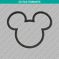 Disney Mickey Mouse Head Ears Embroidery Design - 5 Sizes - INSTANT DOWNLOAD 