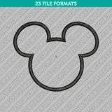 Disney Mickey Mouse Head Ears Embroidery Design - 5 Sizes - INSTANT DOWNLOAD 