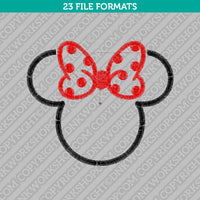 Disney Minnie Mouse Head Ears Embroidery Design - 5 Sizes - INSTANT DOWNLOAD 