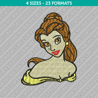 Disney Princess Belle Embroidery Design