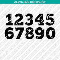 Wood Numbers SVG Vector Silhouette Cameo Cricut Cut File Clipart Png Dxf –  DNKWorkshop