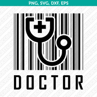 Doctor SVG T-Shirt Cut File Circut Silhouette Cameo Clipart Png Eps Dxf