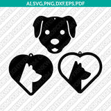 Dog Earring Template SVG Laser Cut File Vector Cricut Silhouette Cameo Clipart Png Dxf Eps