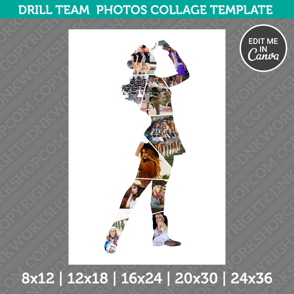 Drill Team Photo Collage Template