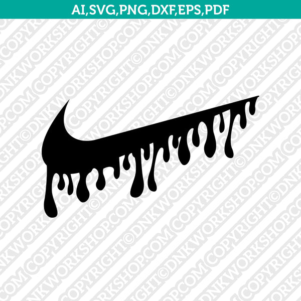 Dripping Nike Drip Just Do It SVG DXF Cricut Cut File Vector