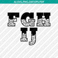 Drought Crack Letter Font Alphabet SVG Cricut Cut File Clipart Png Eps Dxf Vector