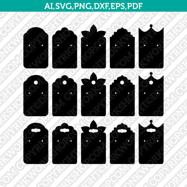 Earring Holder Display Cards Template SVG DXF Cricut Cut File – DNKWorkshop