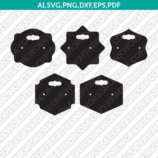 Earring Display Cards SVG File for Cricut and Silhouette