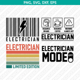 Electrician SVG T-Shirt Cut File Circut Silhouette Cameo Clipart Png Eps Dxf