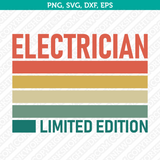 Electrician SVG T-Shirt Cut File Circut Silhouette Cameo Clipart Png Eps Dxf