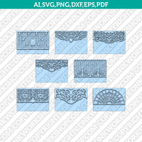 A7 Envelope Template For 5x7 Invitation Template SVG Laser Cut File Vector Cricut Silhouette Cameo Clipart Png Dxf Eps