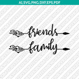 Family Squad Crew Friends Arrow Boho Words SVG Cricut Cut File Clipart Png Eps Dxf