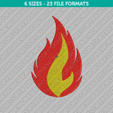 Fire Flame Embroidery Design - 6 Sizes - INSTANT DOWNLOAD 