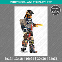 Firefighter Photo Collage Canva PDF