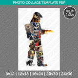 Firefighter Photo Collage Canva PDF