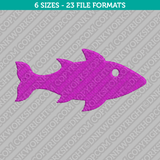 Fish Machine Embroidery Design - 6 Sizes - INSTANT DOWNLOAD 