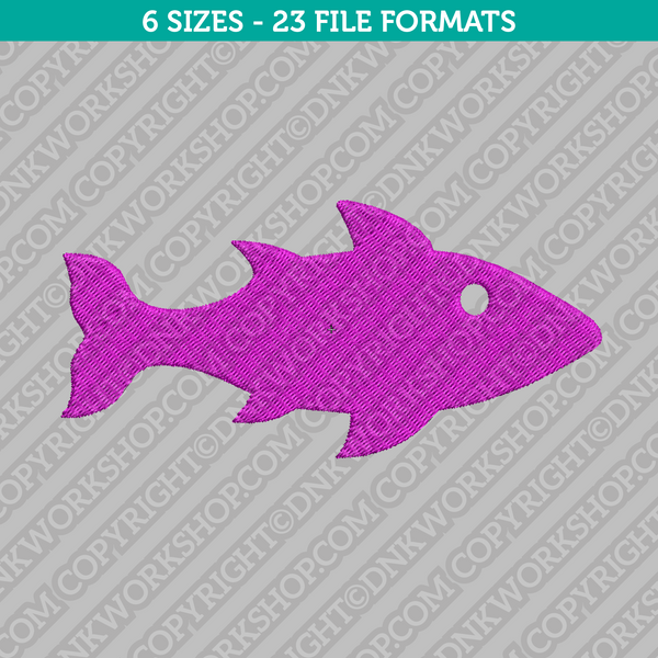 Fish Machine Embroidery Design - 6 Sizes - INSTANT DOWNLOAD 