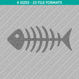 Fishbone Embroidery Design - 6 Sizes - INSTANT DOWNLOAD 