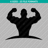 Fitness And Gym Athletic Man Bodybuilder Embroidery Design - 6 Sizes - INSTANT DOWNLOAD