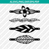 Flower-Floral-Ornate-Cuff-Leather-Bracelet-Template-SVG-Jewelry-Laser-Cut-File-Cricut