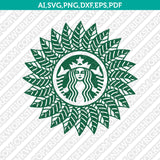 Flower Sunflower Starbucks SVG Tumbler Cold Cup Cut File Sticker Decal Silhouette Cameo Cricut Clipart Png Dxf Eps