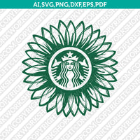 Flower Sunflower Starbucks SVG Tumbler Cold Cup Cut File Sticker Decal Silhouette Cameo Cricut Clipart Png Dxf Eps
