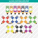 Free School Pencil Monogram Frame 1st Day School SVG Vector Cricut Cut File Clipart Png Eps Dxf