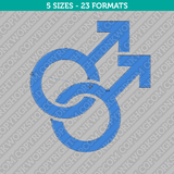 Gay Male Homosexual Embroidery Design - 5 Sizes 