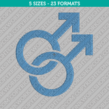 Gay Male Homosexual Embroidery Design - 5 Sizes 