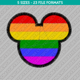 Gay Pride Rainbow Mickey Mouse Embroidery Design - 5 Sizes - INSTANT  DOWNLOAD