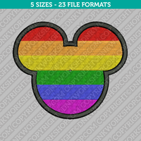 Gay Pride Rainbow Mickey Mouse Embroidery Design - 5 Sizes - INSTANT  DOWNLOAD