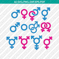Pride LGBT Sex Male Female Gay Lesbian Transgender SVG Cut File Vector Silhouette Cameo Cricut Clipart Png Dxf Eps