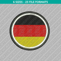 German Germany Flag Embroidery Design