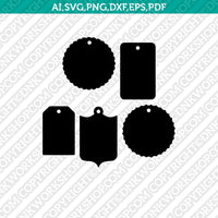 Gift Tag Template SVG Laser Cut File Vector Cricut Silhouette Cameo Clipart Png Dxf Eps